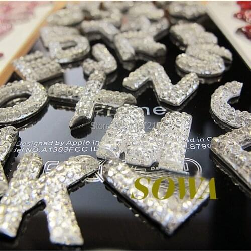 Free Shipping 260pcs Crystal A-Z Letter/Alphabet Flat Back Resin Beads,Resin Cartoon For DIY Decoration