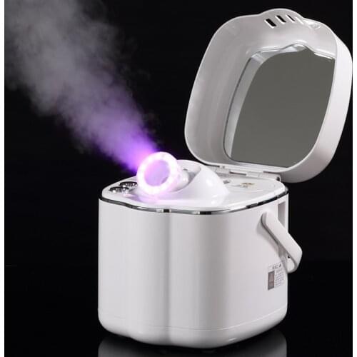 Hot Thermal Facial Sauna Spa Face Mist Warm facial Steamer with light Pores Cleanser Skin Renewal Sprayer Face Steam Massager
