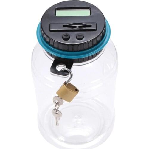 Piggy Bank Counter Coin Electronic Digital Lcd Counting Coin Money Saving Box Witn Lock Jar Coins Storage Box For Euro GBP Money