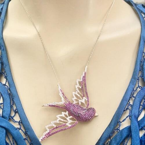 Beautiful Sky 925 Sterling Silver Necklace Women Girls Gift Jewelry Accessories Fashion Handmade Elegant Chain