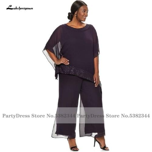 Lakshmigown Plus Size Pant Suits Mother of the Bride Dresses for Weddings 2020 Robe Africaine Elegant Guest Long Evening Dress
