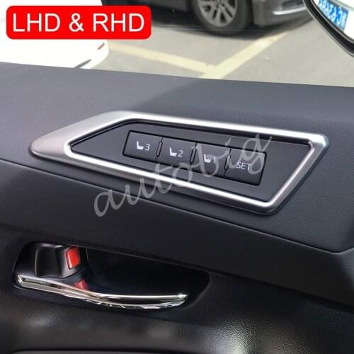 Matte Chrome Interior Driver Seat Memory Set Switch Cover Trims For Toyota Alphard Vellfire 2016-2019