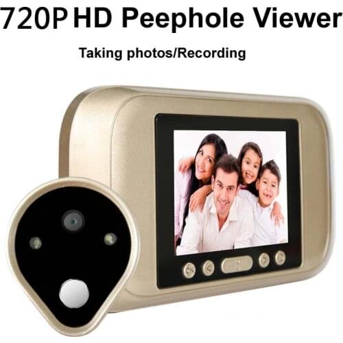 MOUNTAINONE 3.2" Smart Wirelss Photo/Video Recording Door Peephole Camera Home Security Digital Door Eye Peephole Viewer