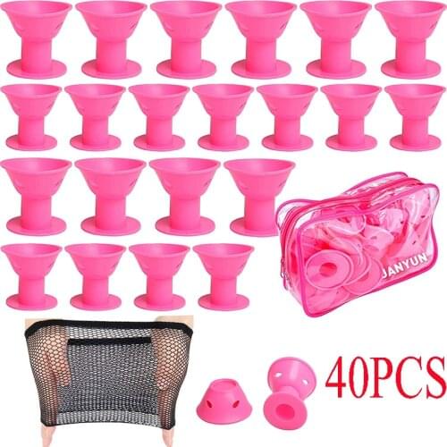 Soft Rubber Magic Hair Care Rollers Silicone Curler Twist Hair No Heat Clip Curling Styling DIY Tool With Zip Bag