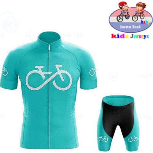2021 PRO TEAM New Summer Breathable Short Sleeve Kids Cycling Clothing MTB Ropa Ciclismo Children Bike Clothing Boy Bicycle Wear