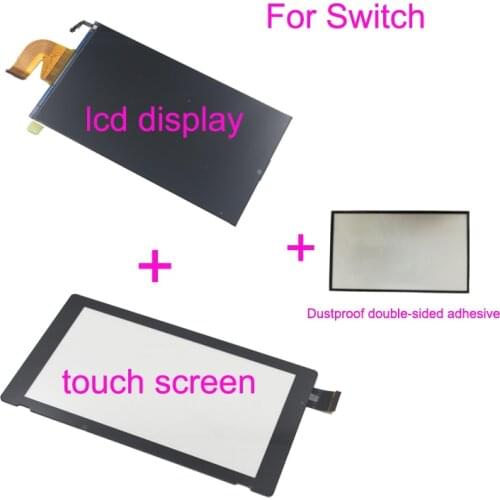 10Sets Original new Lcd Screen Display +Touch Digitizer Assembly for Nintend Switch NS Console W Dustproof double-sided adhesive