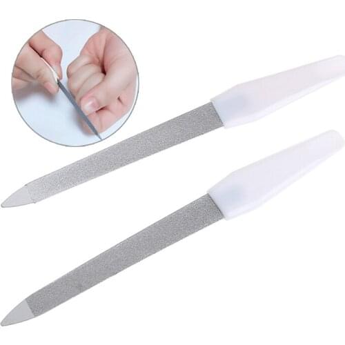 1PC Durable Nail File Double Sided Handle Nail Buffer Files Pro Manicure Pedicure Nail Art Tool For Women Men