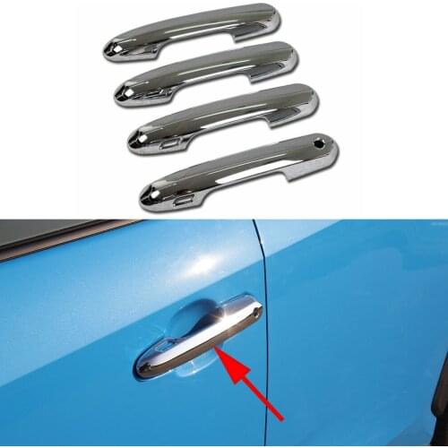 Fit For RAV4 2019 2020 Car Chrome Styling Door Side Handle Sticker Cover Trim Molding Garnish Accessories