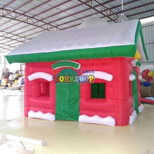 Xmas Inflatable Santas Grotto/ Christmas Inflatable House/ Holiday Inflatable Christmas Tent