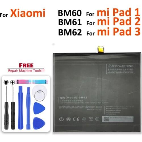 6600mAh Tablet Replacement Battery BM60 BM61 BM62 BN60 For Xiaomi miPad 1 2 3 4 miPad MEC91 Polymer Li-ion Batery mi Tab 1 2 3 4