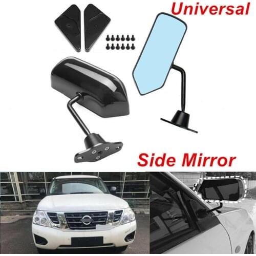Universal F1 Style Rear View Racing Car Side Mirror Convex Glass Cafe Retro Pair