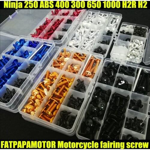Universal Motorcycle Fairing Bolts Screw Moto Spring Bolts For KAWASAKI Ninja 250 ABS R 400 R 300 650 1000 H2R H2