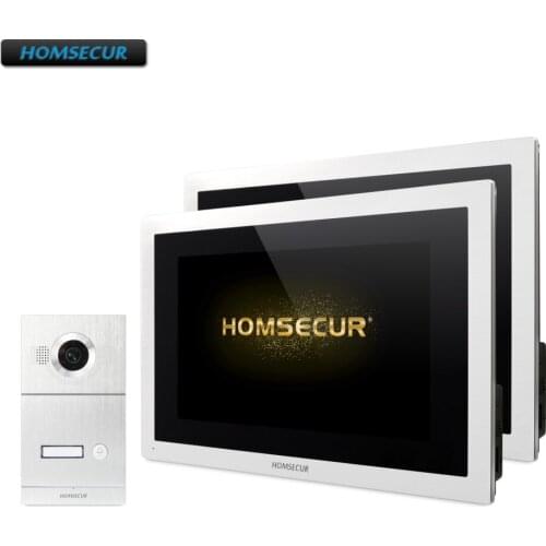 HOMSECUR 10" AHD Hands-free Video Door Phone Intercom System with Motion Detection BC121HD-1S+BM114HD-S