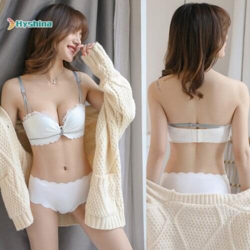 Womens Lace Bar Gathered Without Steel Underwear