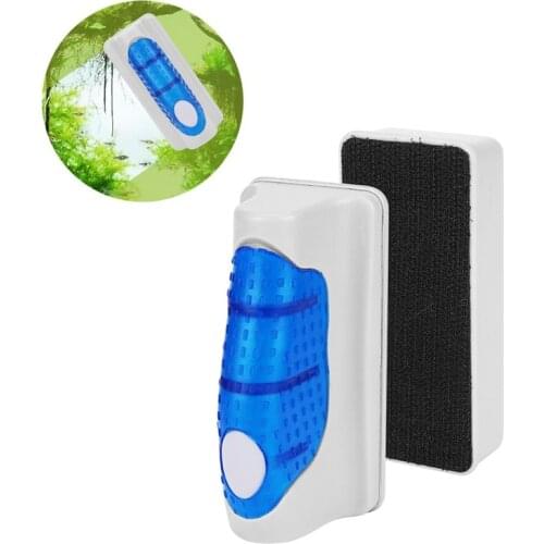 1PC Magnetic Aquarium Fish Tank Brushes Floating Clean Glass Window Algae Scraper Cleaner Brush Plastic Sponge Accessories Tools