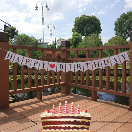 1 X Happy Birthday Banner Photo Props Birthday Sign Birhday Party Garland Decoration Supply