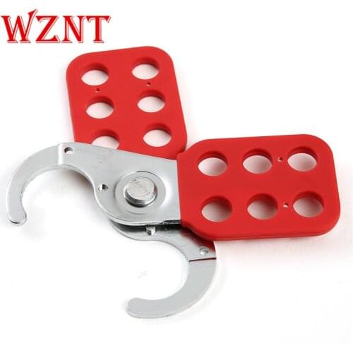 10pcs free shipping cost 25mm 38mm red Vinyl Coated Safety Lockout Hasp