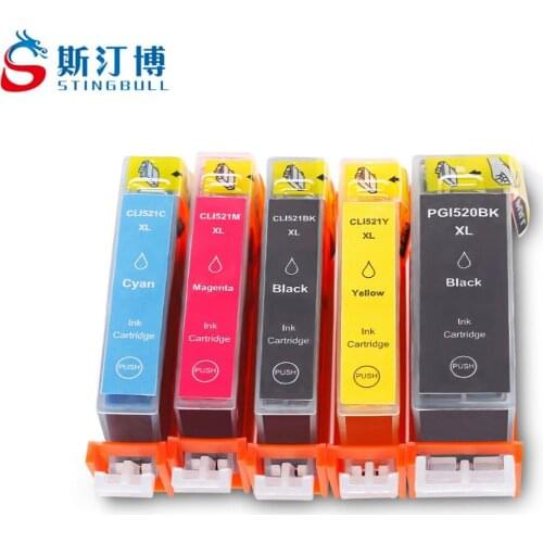 10 PCS PGI-520 CLI-521 Ink Cartridges For Canon PIXMA IP3600 IP4600 MP540 MP550 MP560 MP620 MP630 MP640 MP980 MP990 MX860 MX870