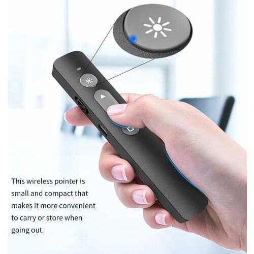 2.4GHz Wireless Flip Pen PPT Slide USB Charging Wireless Presenter Pointer Clicker PPT Remote Control Flip Pen Office Tool