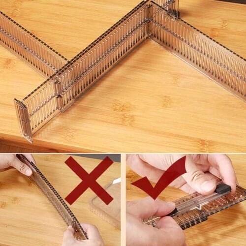 2pcs/set Durable Drawer Clapboard Partition Divider Cabinet Storage Cabinet Partition DIY Organizer Drawer Divider Storage G5J9