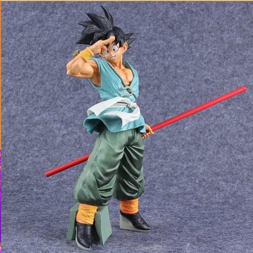 30cm Dragon Ball Super Goodbye Stick Goku Action Figure Dragon Ball Z 10th Anniversary Goku Figura Model Decoration Gift