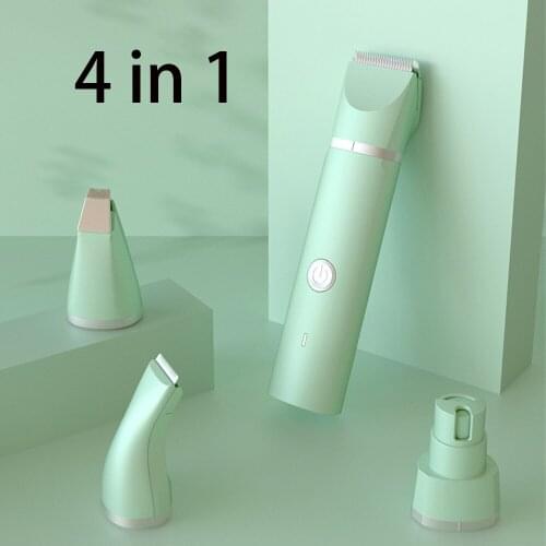 4 IN 1 Dog Cat Hair Trimmer Paw Nail Grinder Pets Clippers Foot Nail Cutter Dog Pet Grooming Kit Waterproof Dog Supplies
