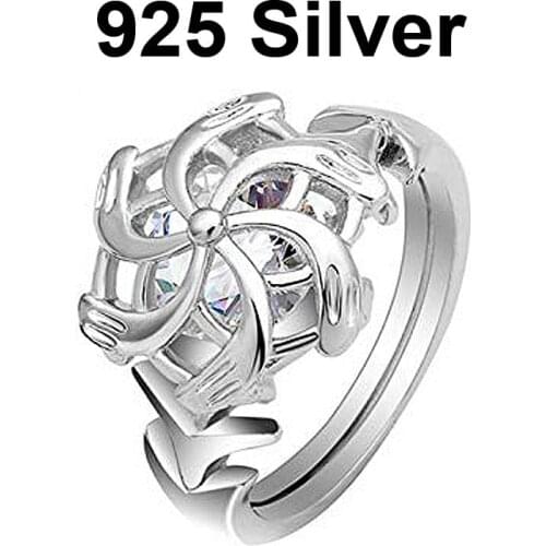 925 Sterling Silver The Lord Of Rings Nenya Galadriel Ring of Water LOTR Elf Rings Great Rings Hobbit Women Jewelry Fan Gift