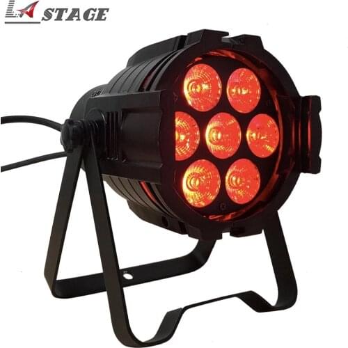 Free Shipping RGBW 4in1 Mini 7x10w Led Par 64 Light LED Par Light DMX Professional Stage Lighting Dj Christmas Decorations