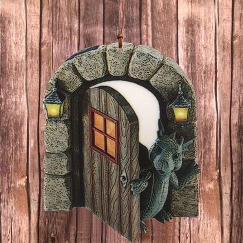 Dinosaur Out The Door Garden Decoration Everywhere Tree Hugger Peeker Backyards Wall Sculptures As Gift