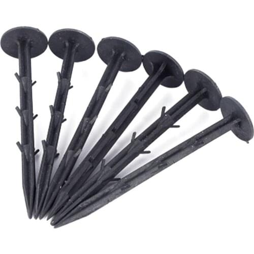 Hot 100PCS Garden Nail Pegs Fix Tool for Anti-Bird Net Film Ground Cloth Nail Plastic Film Fixed Peg Gardening Fixing Tool