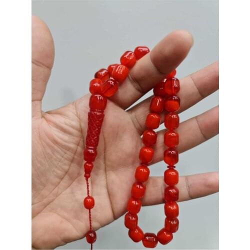 Islamic Tasbih Muslim Rosary Beads 33 Prayer Rosary For Men Bracelet For Men Accessory amber oltu amber stone Handmade Turkey