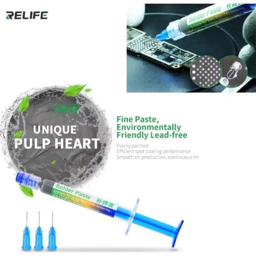 RELIFE RL-405 low temperature lead-free solder paste needle tube solder for motherboard jumper CPU solder tail charger repair