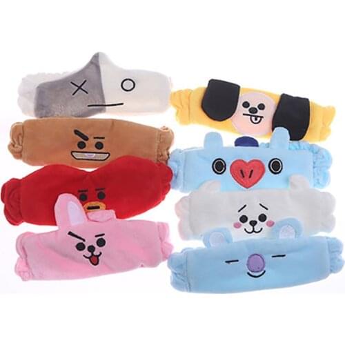 New Kpop Plush Hairband Animal Cartoon Headband Bangtan Boy Groups Plush Headband For Girls Face Washing Clean Makeup Tool