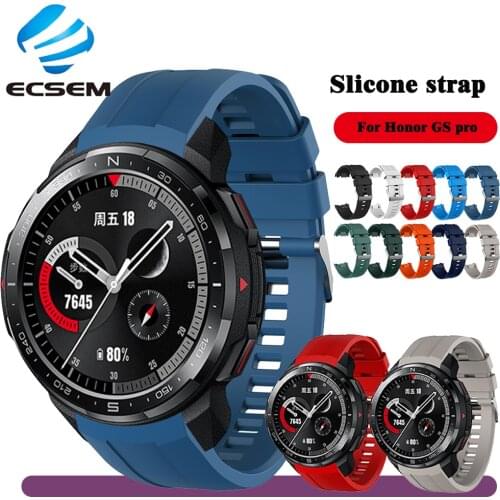 Silicone wrist strap for Honor GS pro smart watch accessories replacement band for honor GS pro bracelet soft waterproof loop