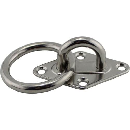 Heavy Duty Marine Ring Diamond Eye Plate Strap Tie Down with Ring Sun Shade Sail Hardware kit 6pcs 5mm 4pcs 6mm 2pcs 8mm