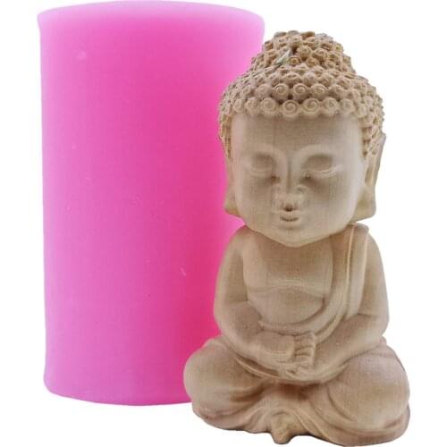 Tathagata Buddha Candle Molds Handcrafted Wax Silicone Mould Decorated Aromatherapy Gypsum Resin Crafts Mold