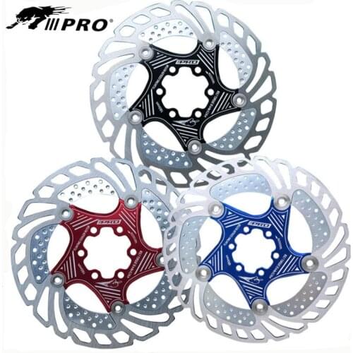 IIIPRO MTB Bicycle Cooling Disc Brake Floating Rotor 7075 AL Stainless Steel Mountain Road Bike 140/160/180/203mm Six Nail Disc