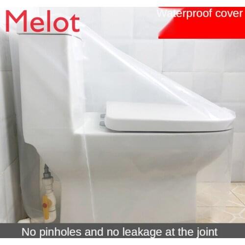 Toilet Waterproof Cover Thick Dust Cover Toilet Smart Toilet Seat Cover Cover Bath Splash-Proof Anti-Shower Transparent Cover