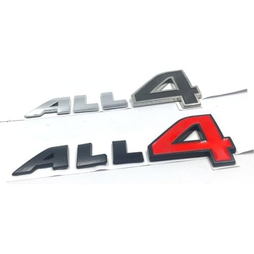 All 4 Emblem ALL4 Zinc Alloy Metal Decals Sticker for MINI Cooper S Countryman Peaceman Clubman