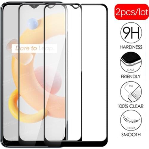 2pcs 10D Full Cover Tempered Glass For Oppo Realme C11 2021 Protective Glass Realme C11 C 11 RMX3231 6.52" Screen Protector Film