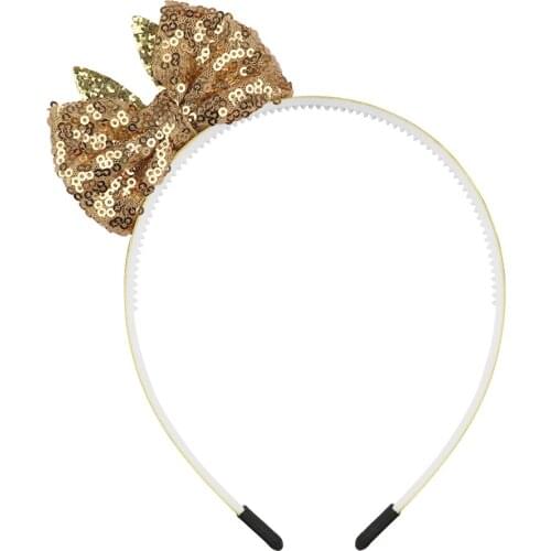 1PC New Handmade Sequin Hairband Girls Glitter Hair Bow Headband Children Headwear Hair Accessories