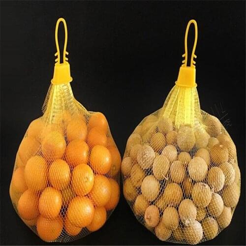 100pcs Kitchen storage bag Fruit net bag Snack bag Supermarket packaging bag Toy packaging bag Red white yellow