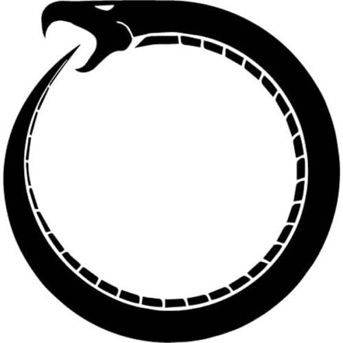 15.1CM*15.3CM Snake Circular Pattern Car Sticker Body Of Car Decor Vinyl Decal