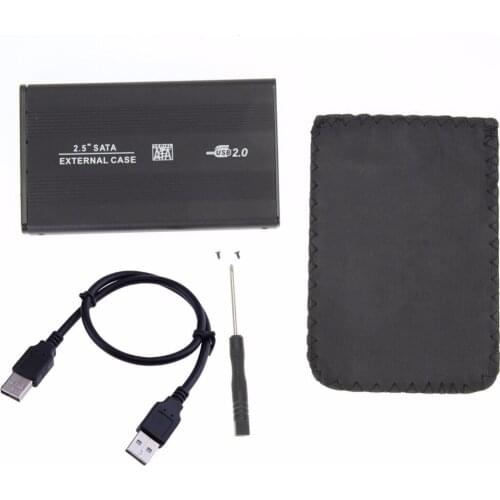 200pcs 2.5" USB 2.0 SATA Hd Box HDD Hard Drive External Enclosure Case For windows XP/Vista/Win7/Win8/Win10/Mac