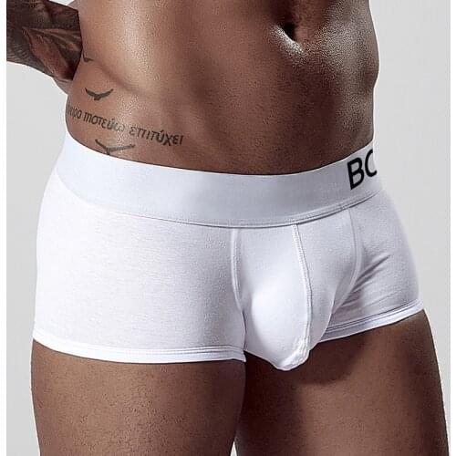 2020 Men Underwear Cotton Shreds Comfortable Underpants Breathable U Pouch Men Boxer Fashion Sexy Gay Bikini Briefs Cueca Tanga
