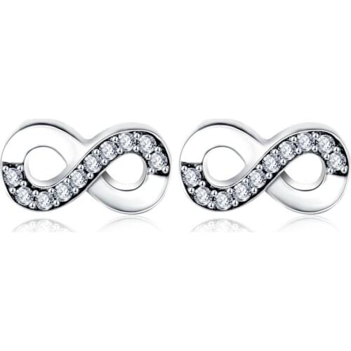 2021 NEW High-end popular Personality lucky 8 words crystal from Swarovskis Love temperament personality Woman wild earrings