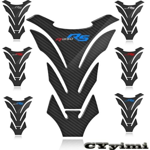 3D Carbon Fiber Motorcycle Fuel Tank Pad Cover Protector Decal Stickers For BMW R1250RS R 1250 RS R1250 RS