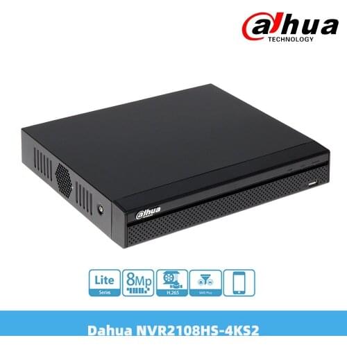 Dahua NVR2108HS-4KS2 4 Channel Compact 1U Lite 4K H.265 Network Video Recorder 1080P Decoding Two-Way Talk
