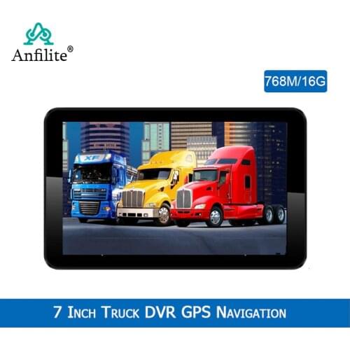 Anfilite 7 inch Android WIFI car DVR with GPS Navigator dual cameras 1080P truck recorder parking monitor free Europe Russia map