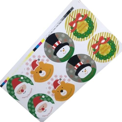 80pcs/lot Lovely Santa Clause Bear Snowman Handmade Adhesive Decorative Christmas sealing stickers Stationery